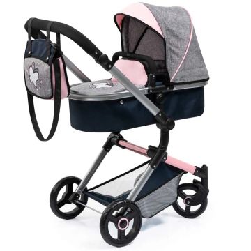 Carucior de papusi transformabil Bayer Neo Vario Gri cu Mov
