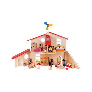 Casuta din lemn pentru papusi fara accesorii - Modern living